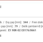 RANGE ROVER VOGUE 3.0 TD6 ÖN DİSK SDB000201